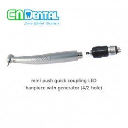 COXO® high-speed air turbine handpiece mini push quick coupling LED hanpiece with generator(4/2hole) 