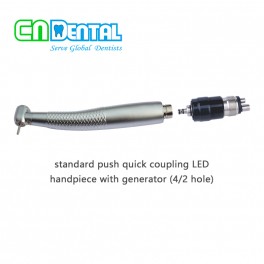 COXO® high-speed air turbine handpiece standard push quick coupling LED handpiece with generator(4/2hole)