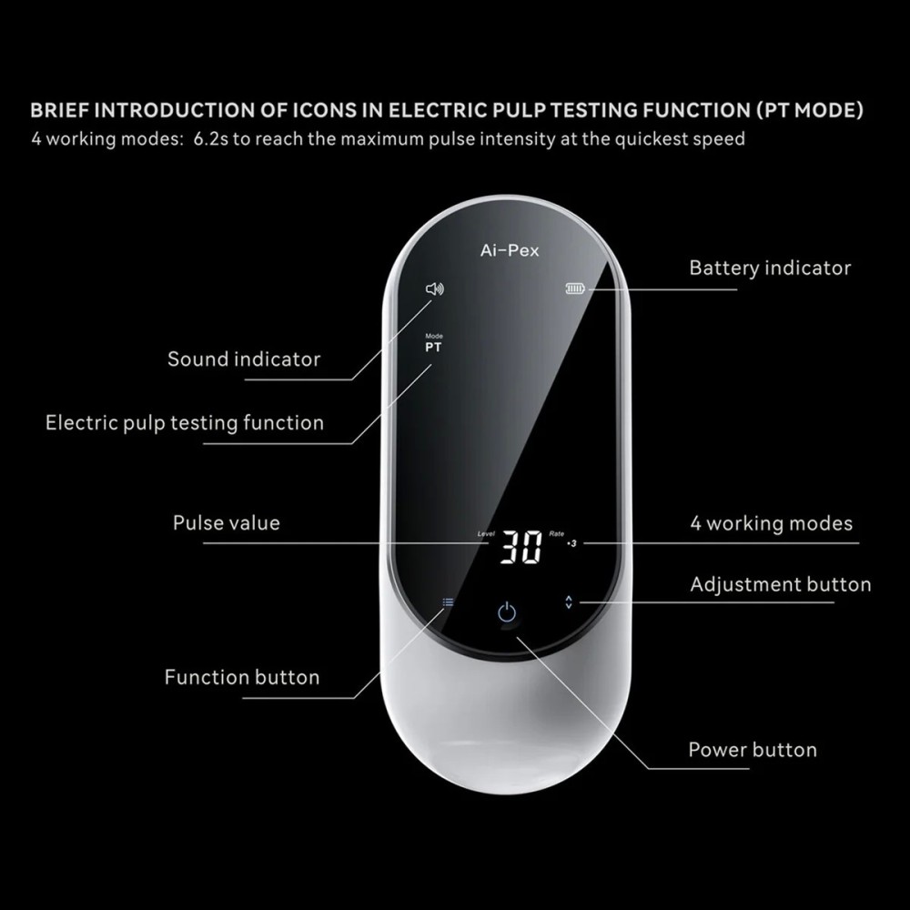 Woodpecker® Ai-Pex Multi-Frequency Apex Locator w/ Pulp Tester