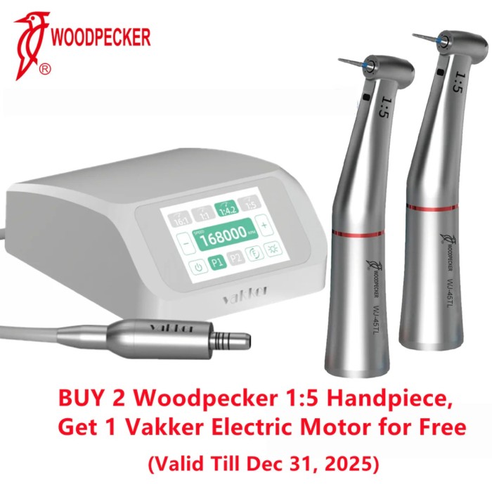 Woodpecker® 1:5 Electric Handpiece w/ Fiber Optic